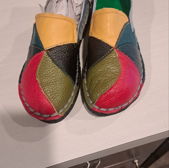 Flats for Women, Leather Casual Loafers Slip on Moccasin Handmade Oxford - Picture 9 of 10